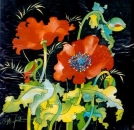 Gutta-Kissen Mohnblüten